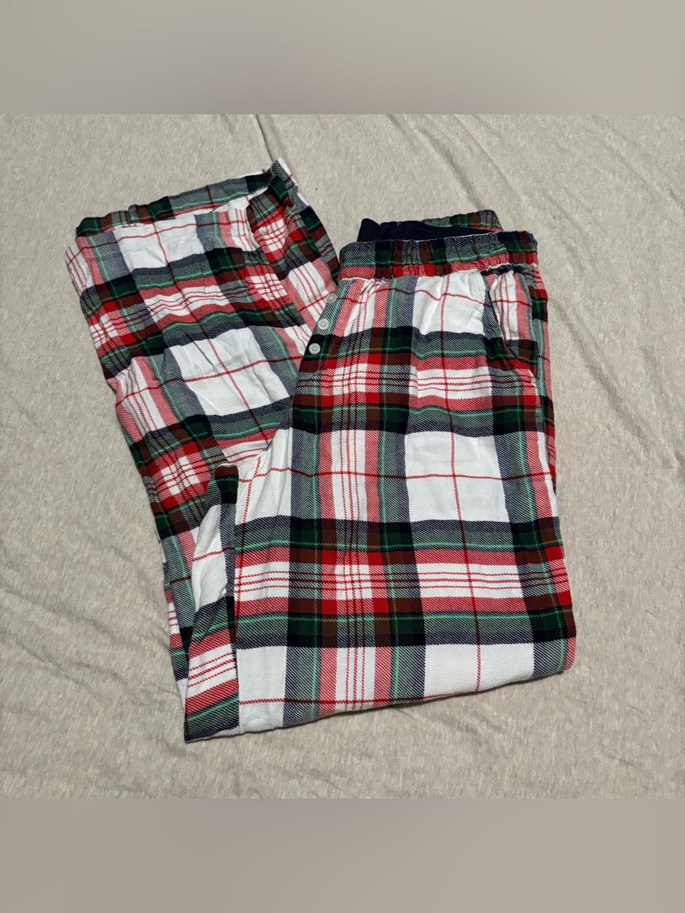 Aerie Holiday Plaid Flannel Pajama Pants - Size XS Regular - Red & Green